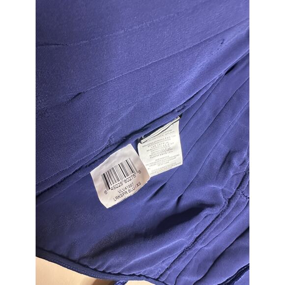 BCBGMaxAzria Blue Velvet and Silk Blend Wrap Jacket Vintage Inspired - Picture 6 of 8